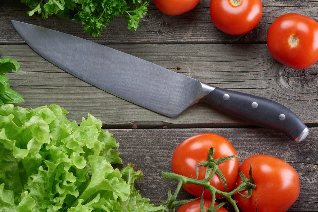 Chef's Knife with Salad