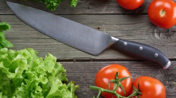 Chef's Knife with Salad